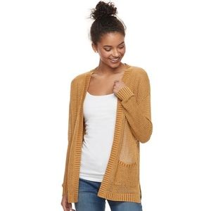 Gold Open-Work Cardigan